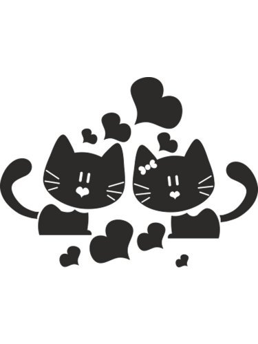 Трафарет кошки