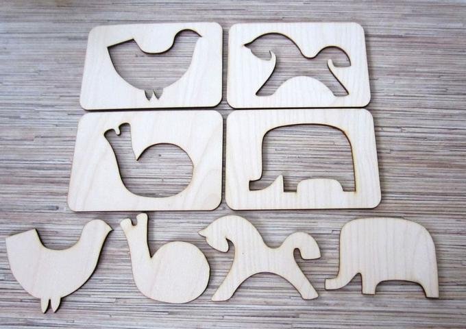 Деревянные пазлы из фанеры