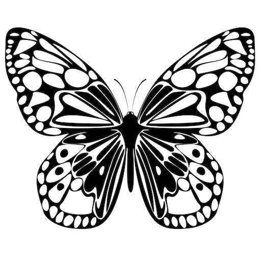 Трафарет бабочки для вырезания