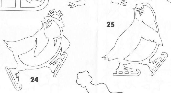 Трафарет птички для вырезания
