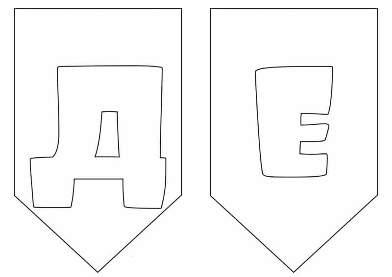 Надпись с днем рождения по буквам