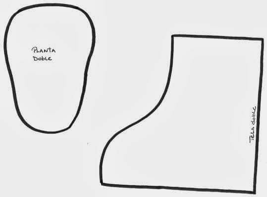 Угги для куклы большеножки выкройка