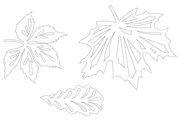 Вытынанки осенние листья