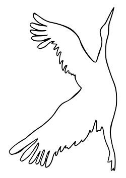 Журавли на окна трафареты