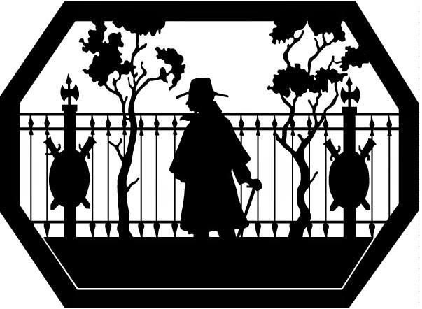 Евгений Онегин в силуэтах в Гельмерсена