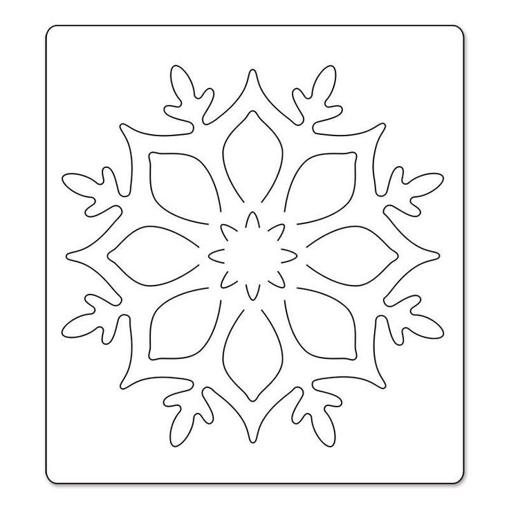 Снежинка трафарет для вырезания