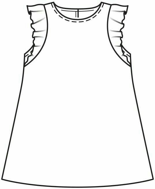 Раскраска девочка в платье