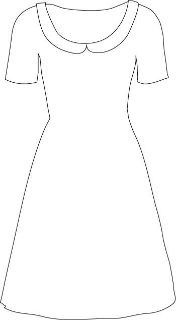 Шаблон платья для рисования