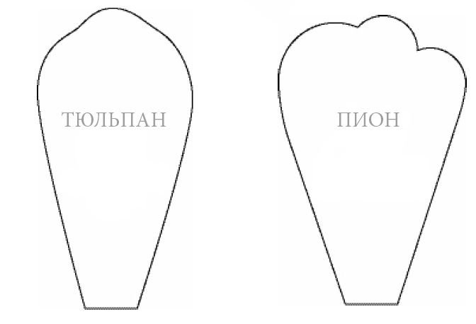 Лепесток цветка шаблон