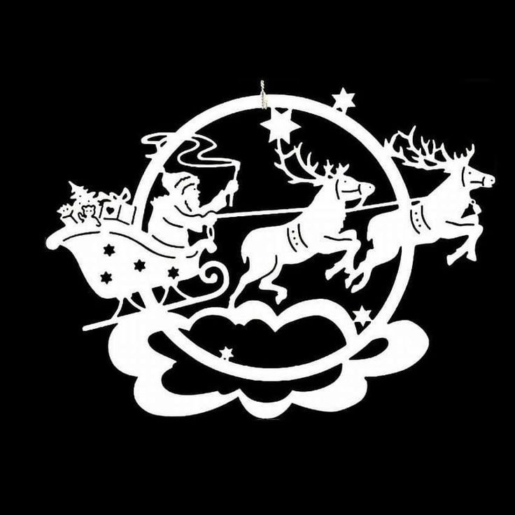 Трафареты на новый год для вырезания на окно