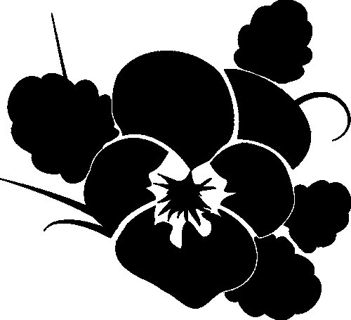 Силуэты цветов