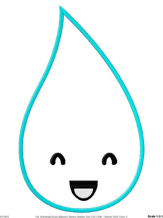 Трафарет капельки