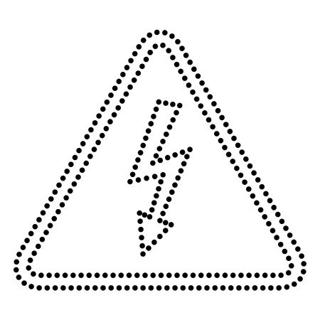 Знак электробезопасности трафарет