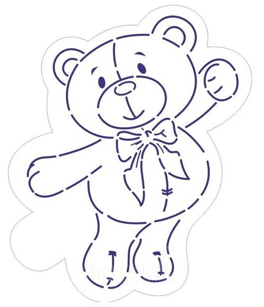 Трафарет мишка для пряников