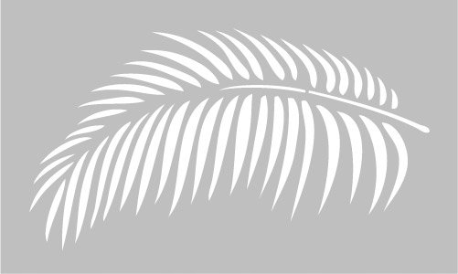 Лист пальмы трафарет