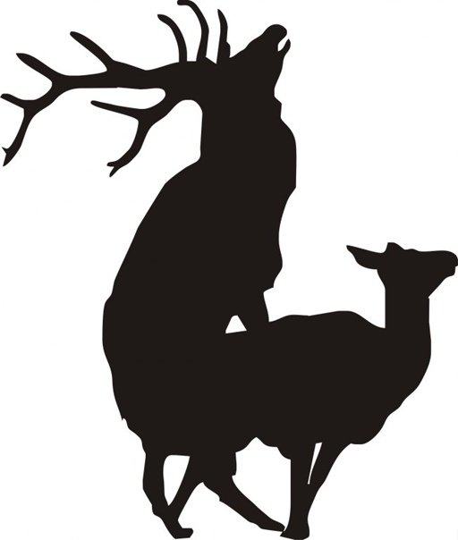 Силуэт оленя новогоднего