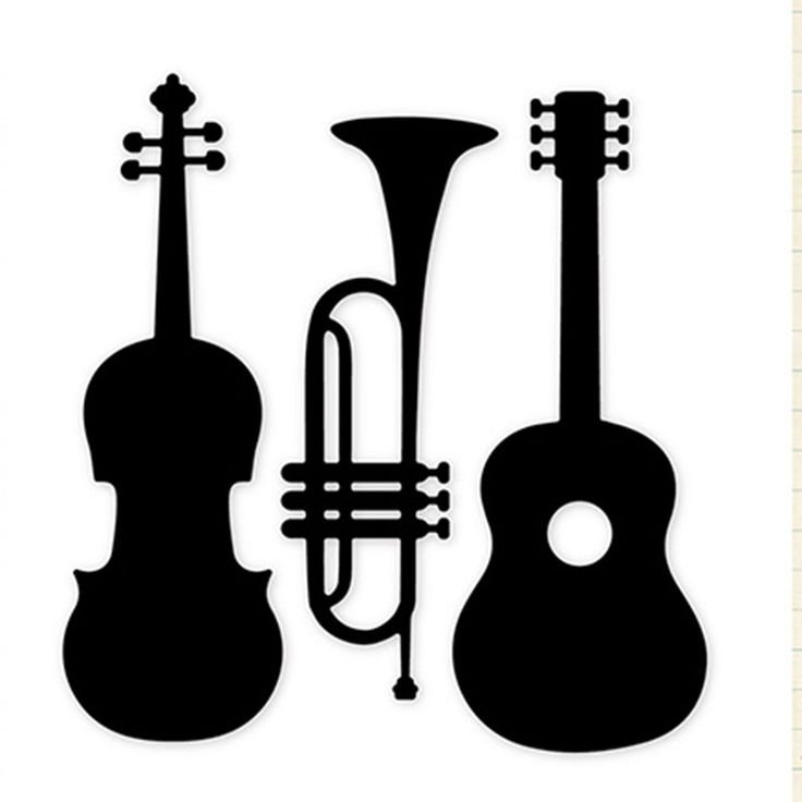 Труба музыкальная трафарет