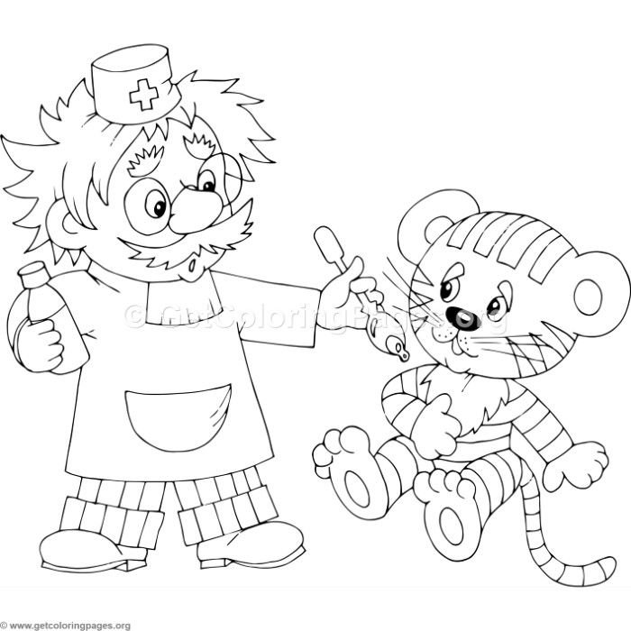 Чуковский доктор Айболит раскраска