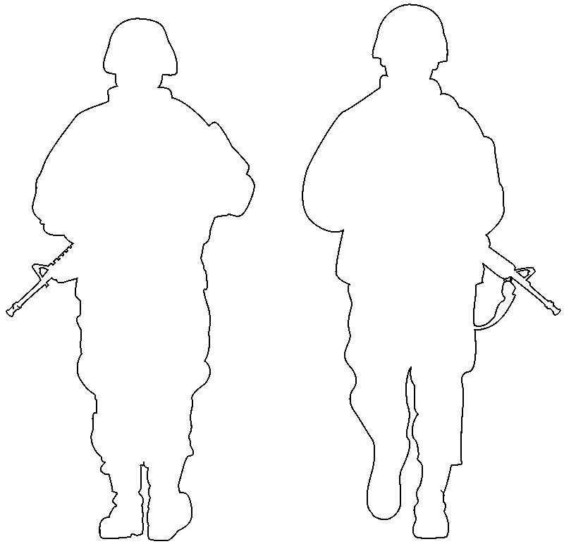 Силуэт военного человека