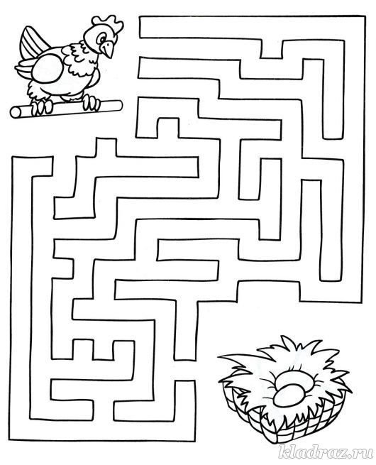 Задания лабиринты для детей 5-6 лет