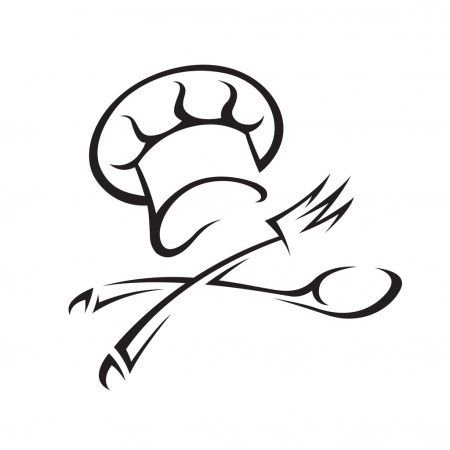 Поварской колпак на черном фоне