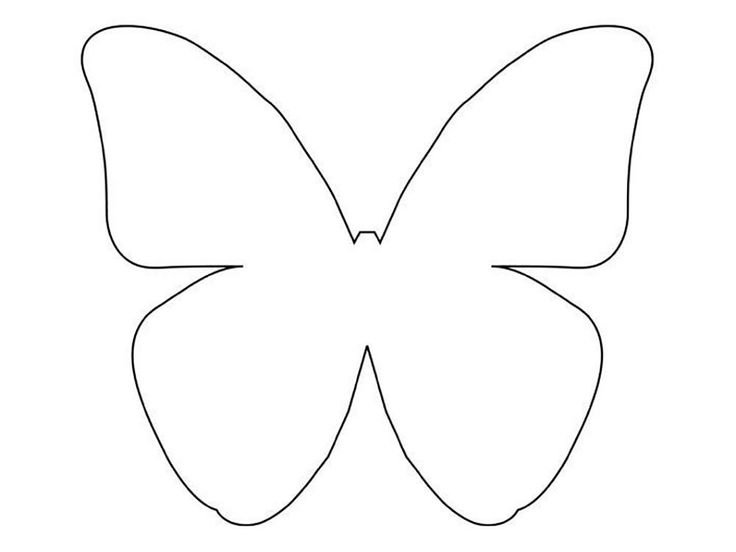Трафарет бабочки для вырезания из бумаги