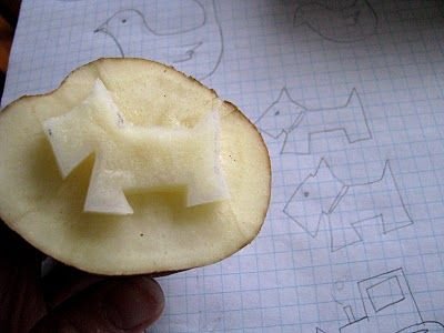 Штамп из картошки