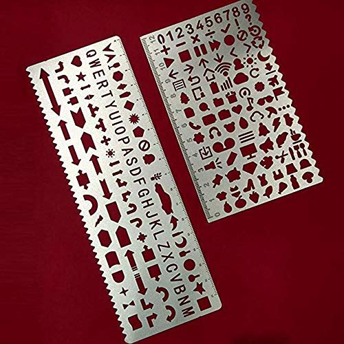 Линейка трафарет с буквами