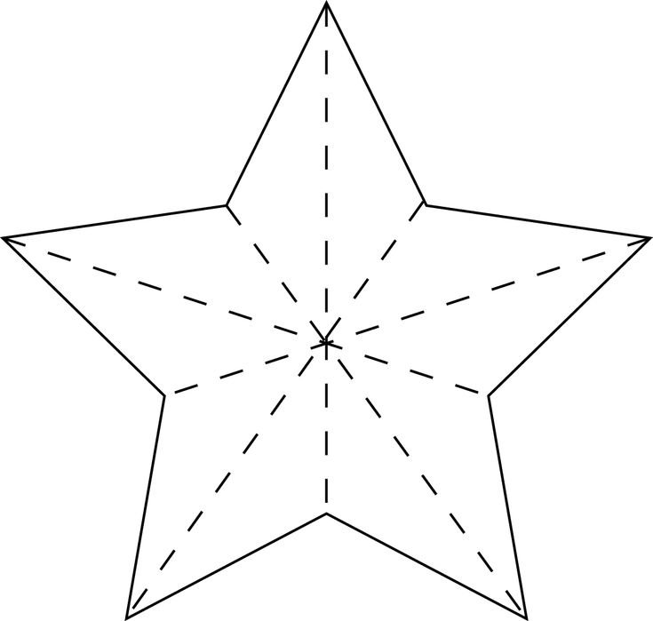 Объемная пятиконечная звезда нарисовать