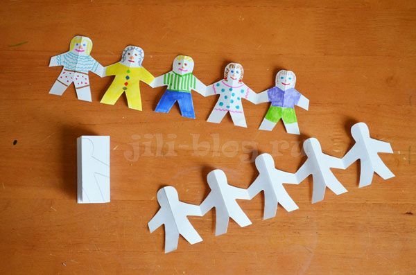 Гирлянда человечки из бумаги