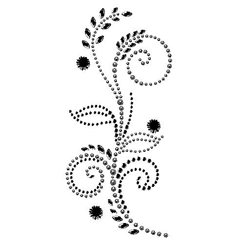 Цветочные узоры с бисером