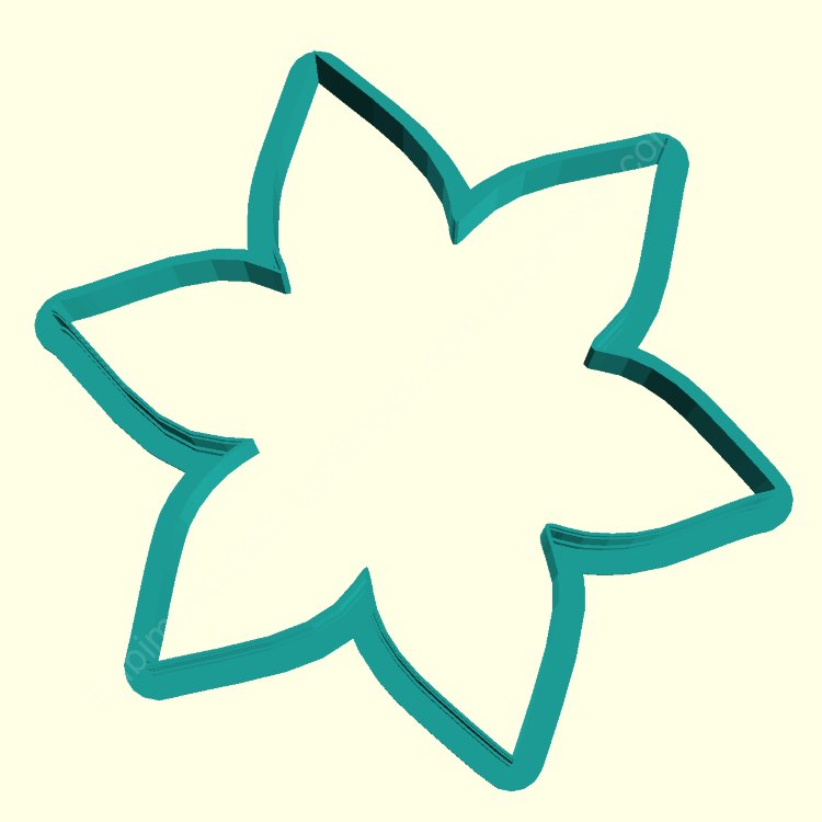 Цветочек+шаблон для пряника