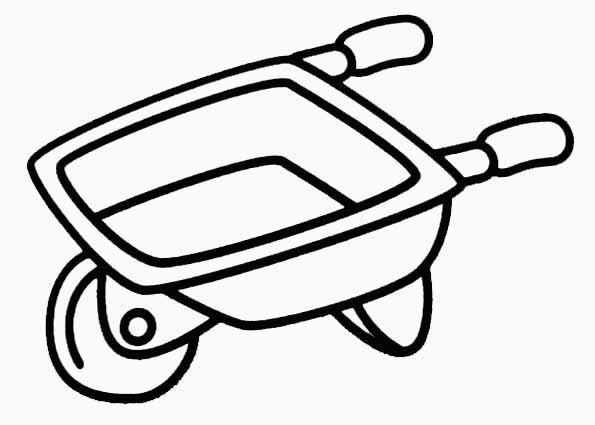 Тачка Садовая раскраска для детей