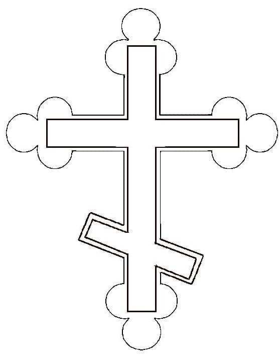 Православный крест трафарет