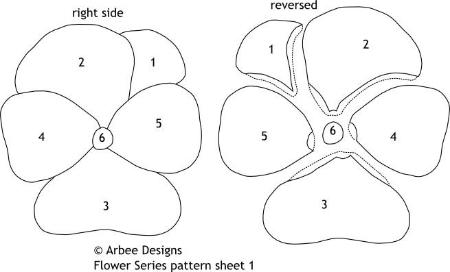 Выкройка фиалки