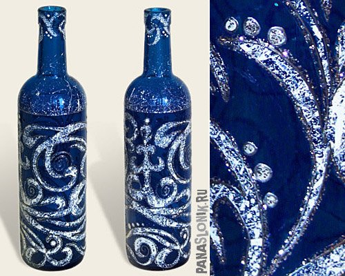 Точечная роспись бутылок