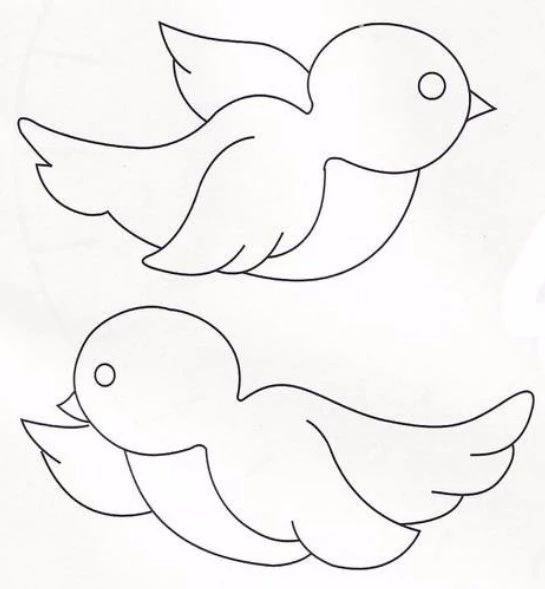 Птицы шаблоны для вырезания из бумаги для детей