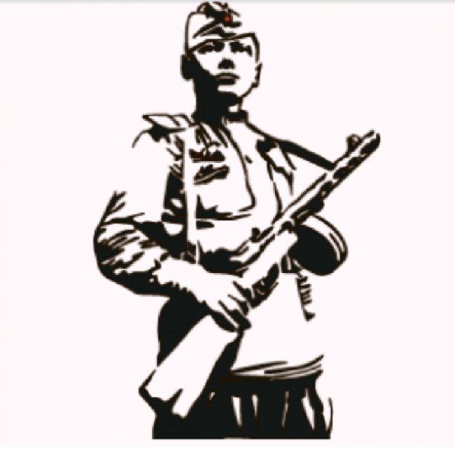 Трафарет солдата