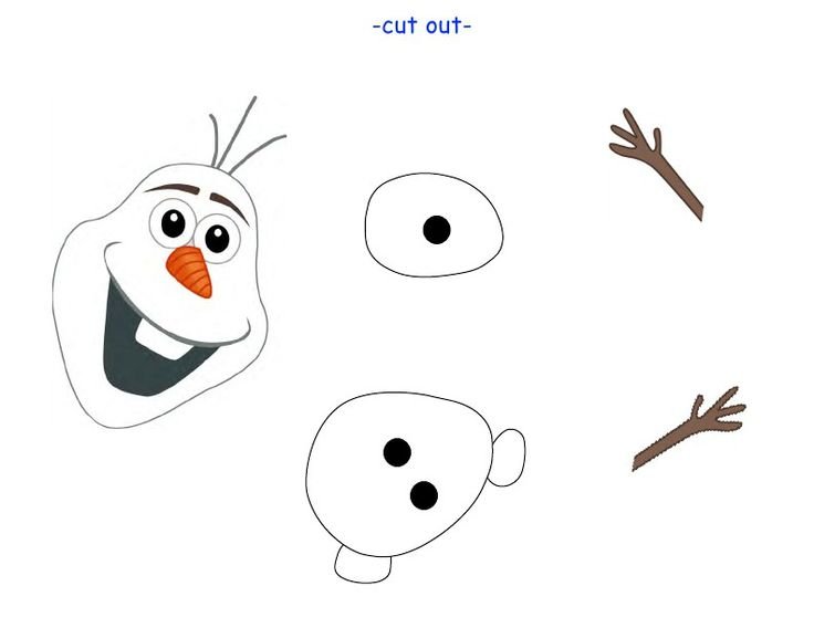 Снеговик Олаф аппликация