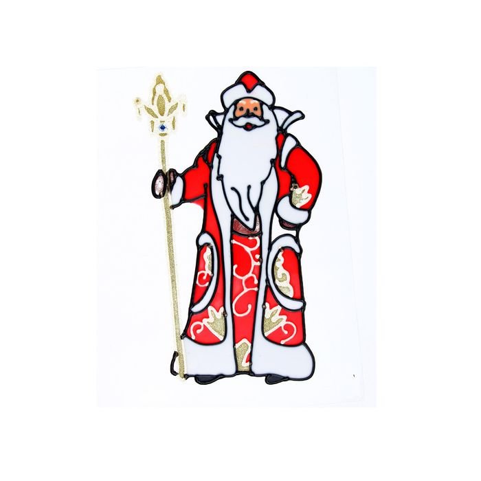 Наклейка на стекло "дед Мороз"