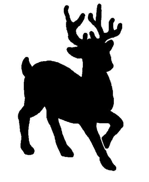 Новогодний олень трафарет