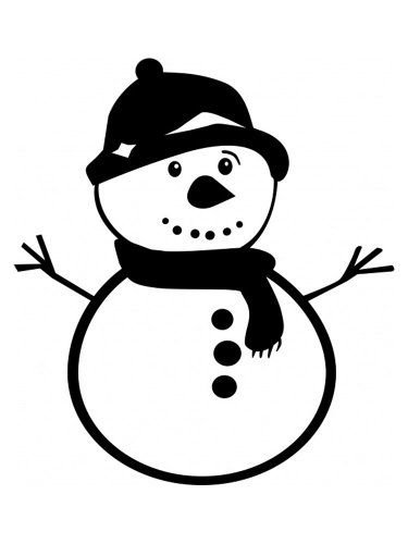 Снеговик силуэт