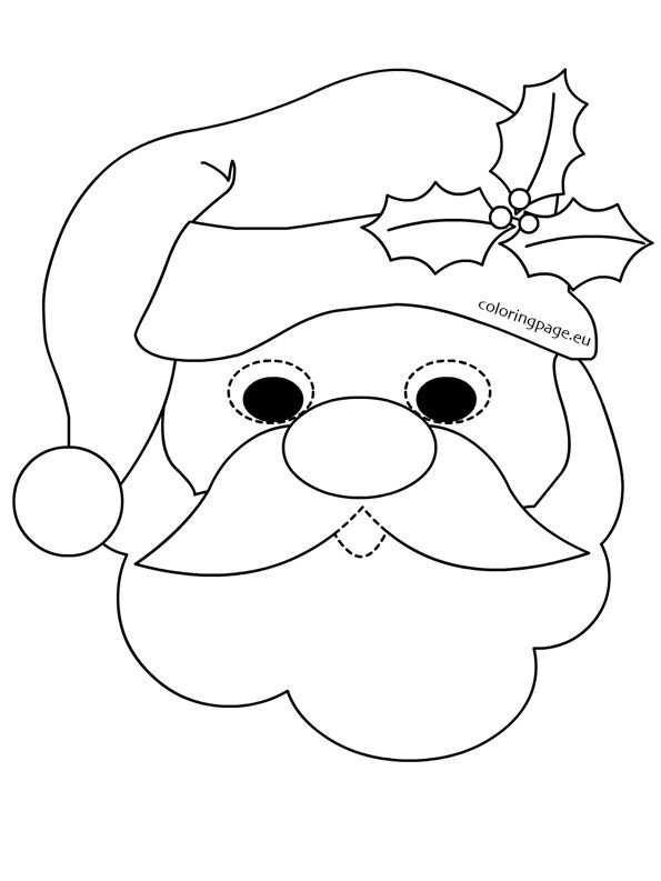 Новогодняя маска Деда Мороза