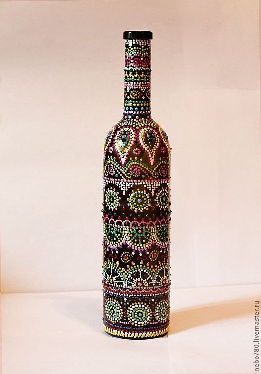 Роспись бутылок акриловыми красками