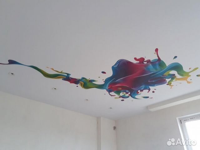 Натяжные потолки с рисунком