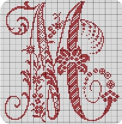 Монограмма вышивка крестом