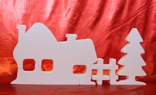 Поделка домик из пенопласта