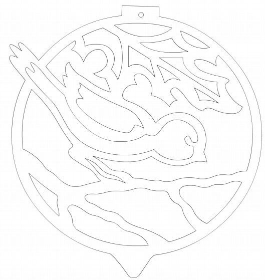 Вытынанки новогодние шары