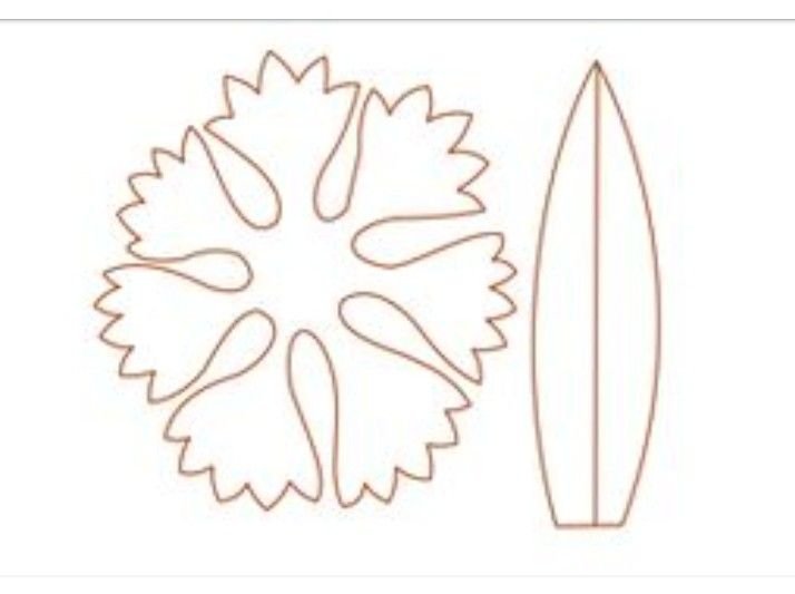 Цветы трафарет для вырезания