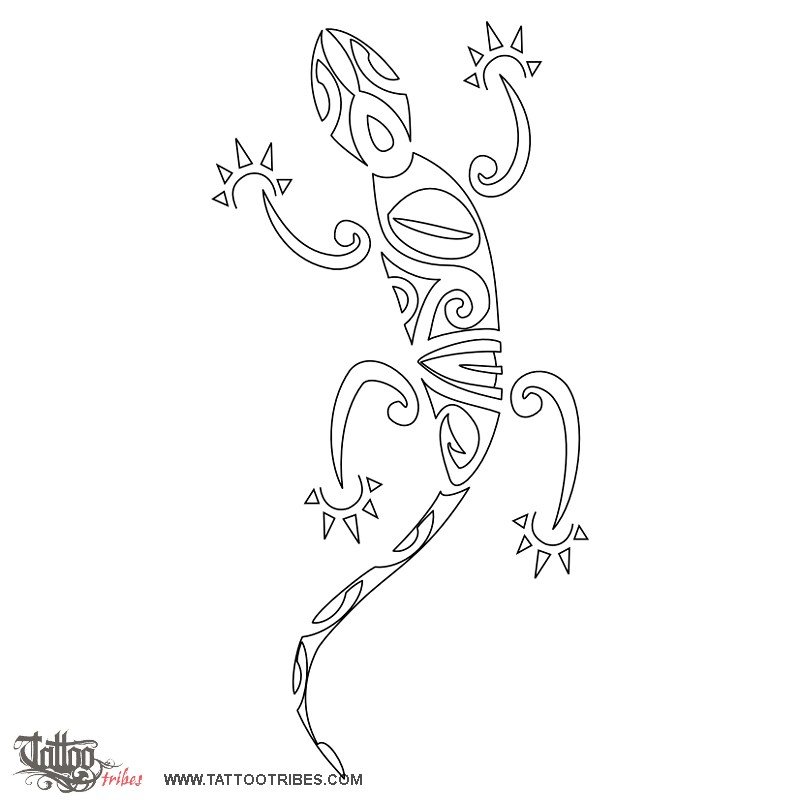 Трафарет ящерица для росписи по ткани